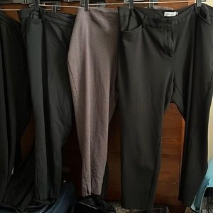 Lot of 4 women’s work pants various brands